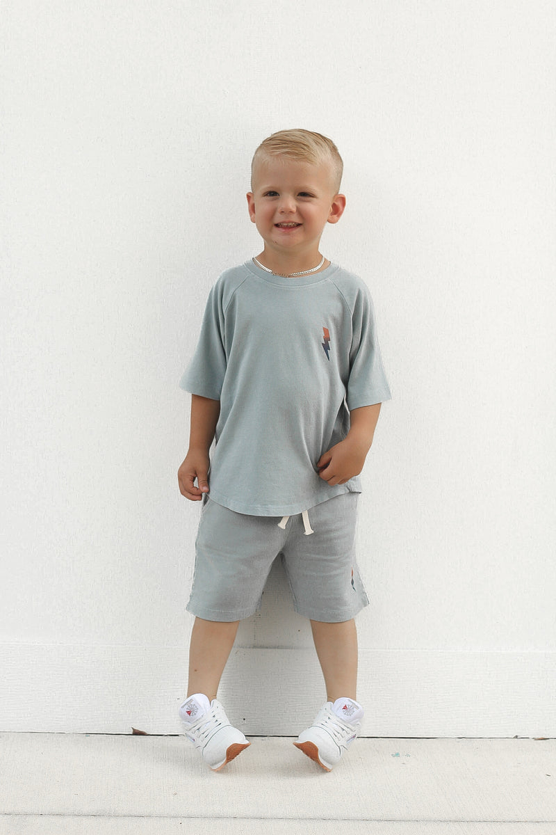 Stone Blue Bolt Tee