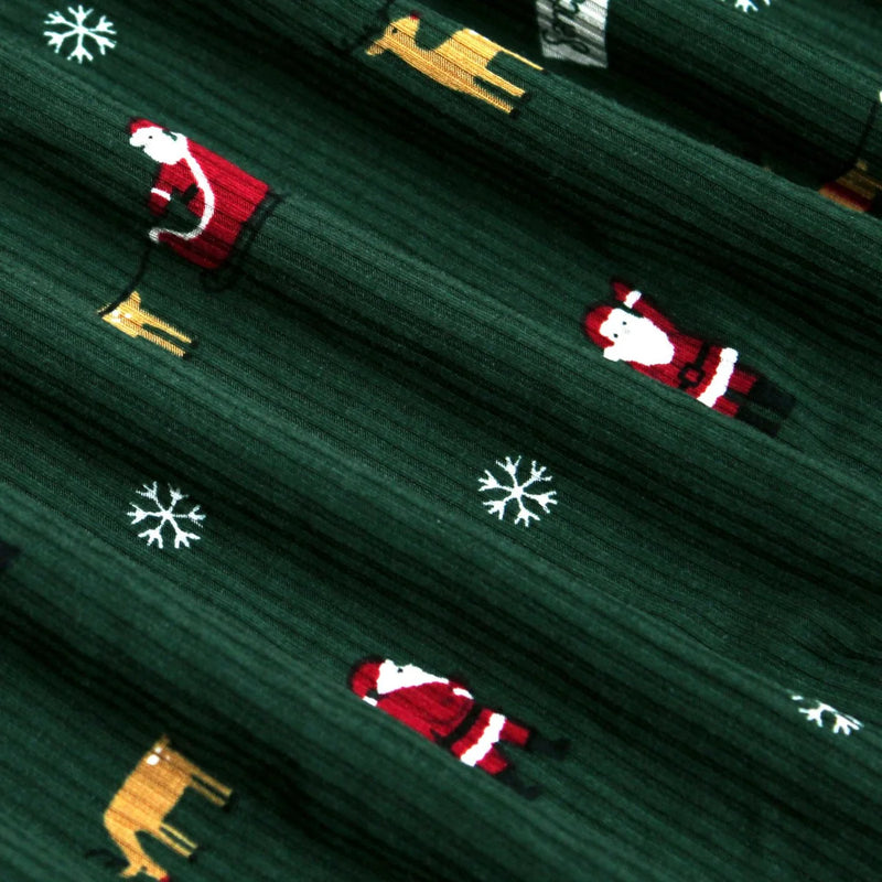 Santa Sleigh Bamboo Zip Romper