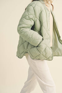 Tween Sage Quilted Jacket