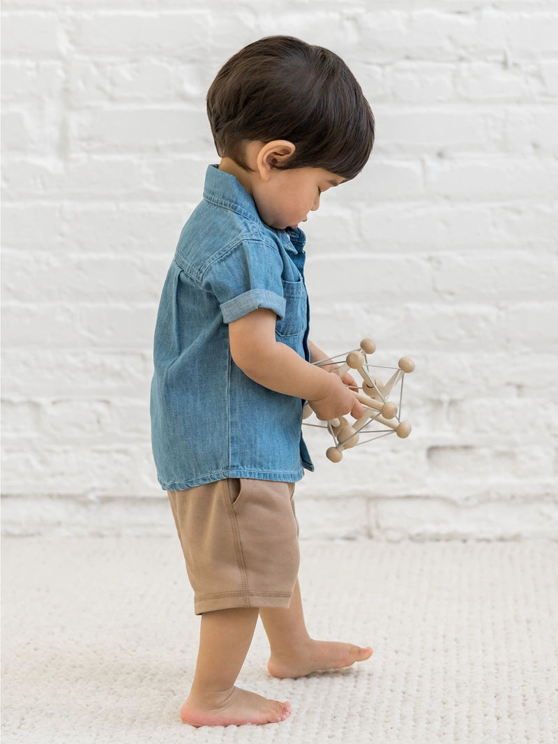 Chambray Graham Button Up Shirt