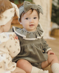 Forest Velour Romper