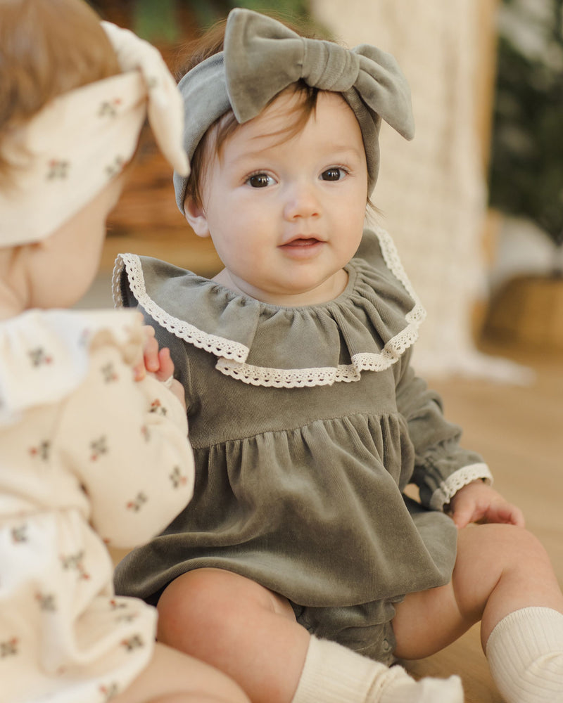 Forest Velour Romper