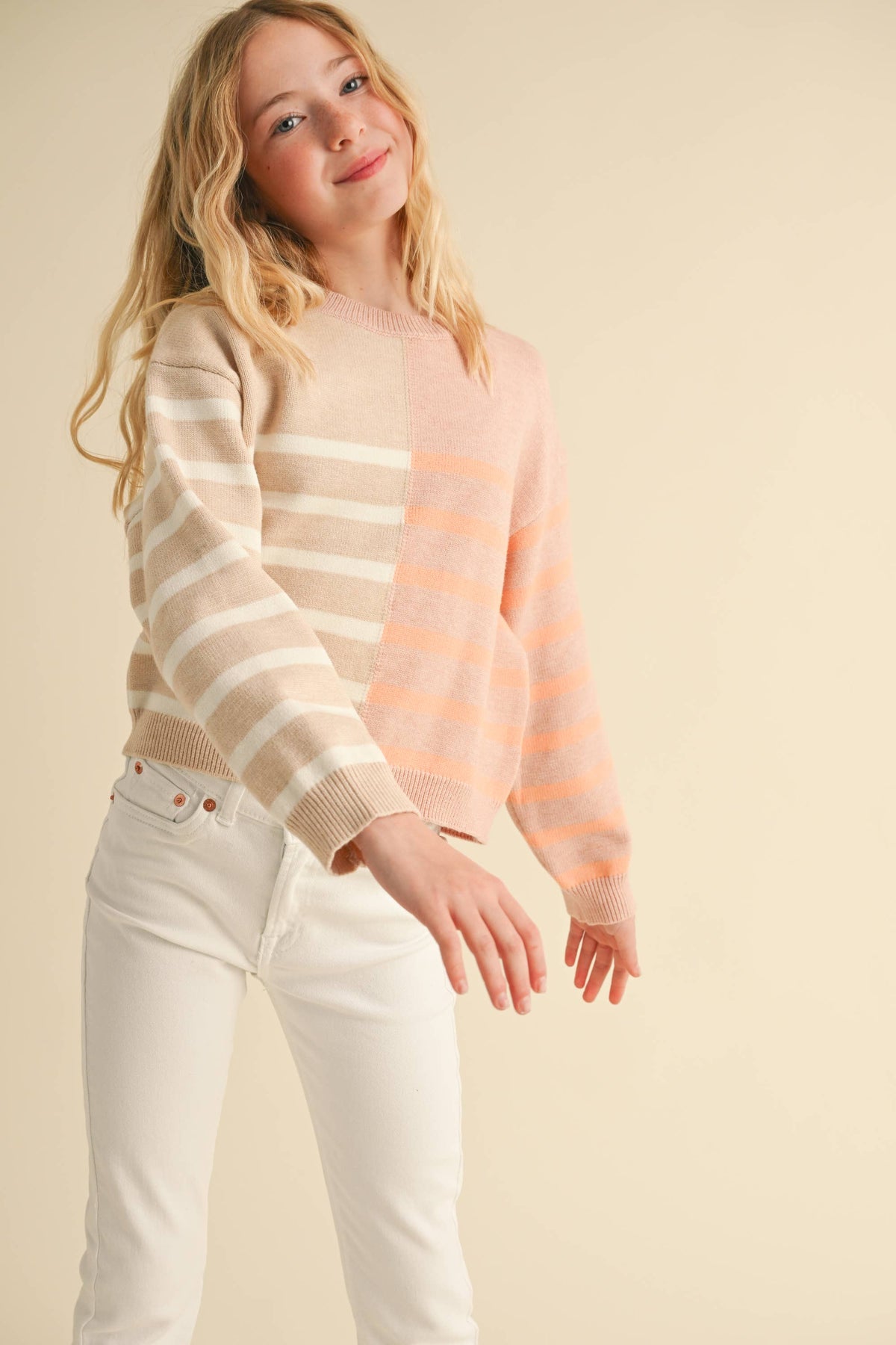Tween Colorblock Crewneck