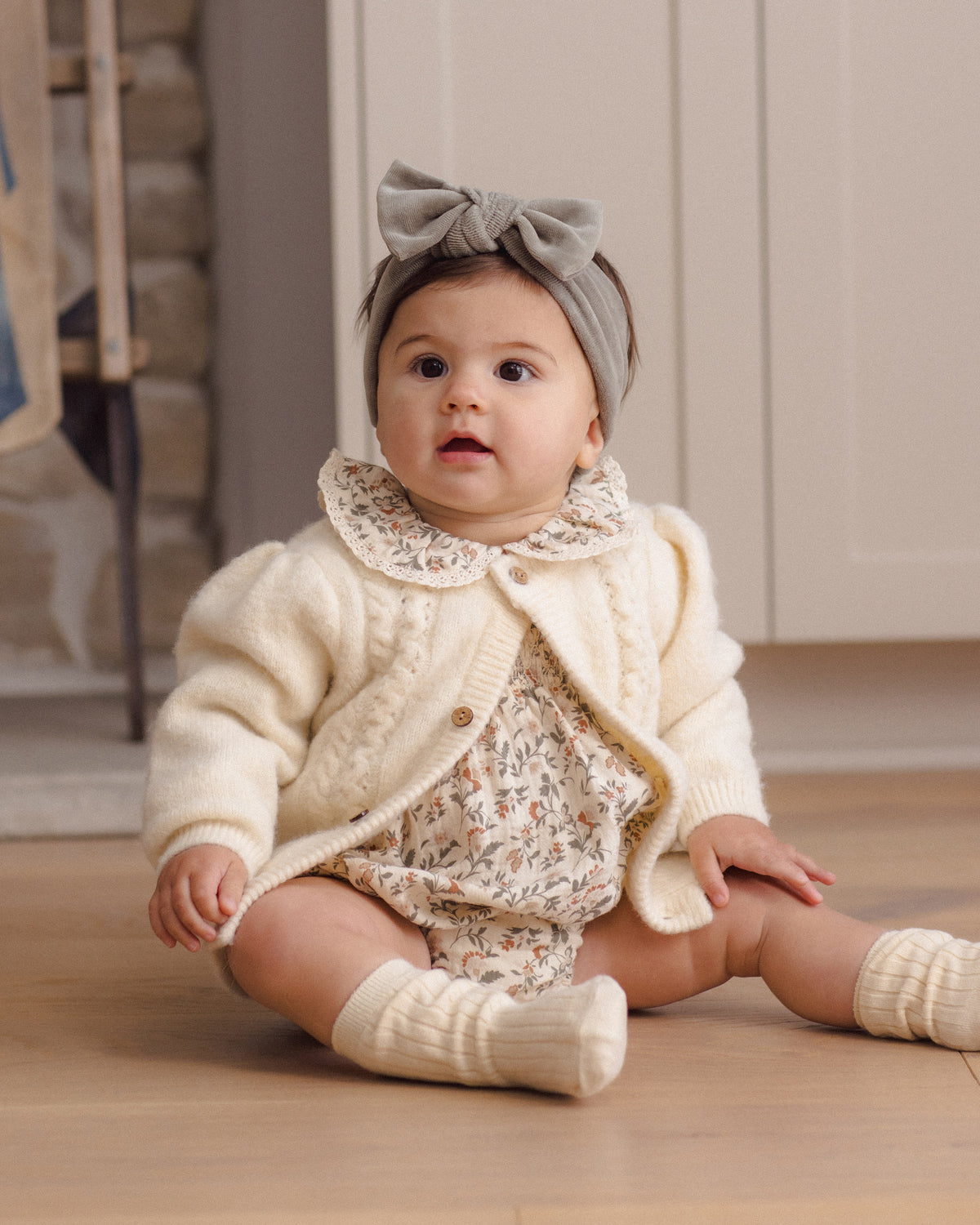 Spruce Velour Bow Headband