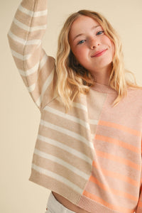 Tween Colorblock Crewneck