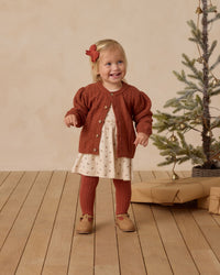 Cranberry Ribbed Tights
