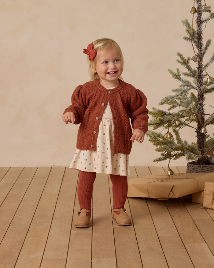 Cranberry Ribbed Tights