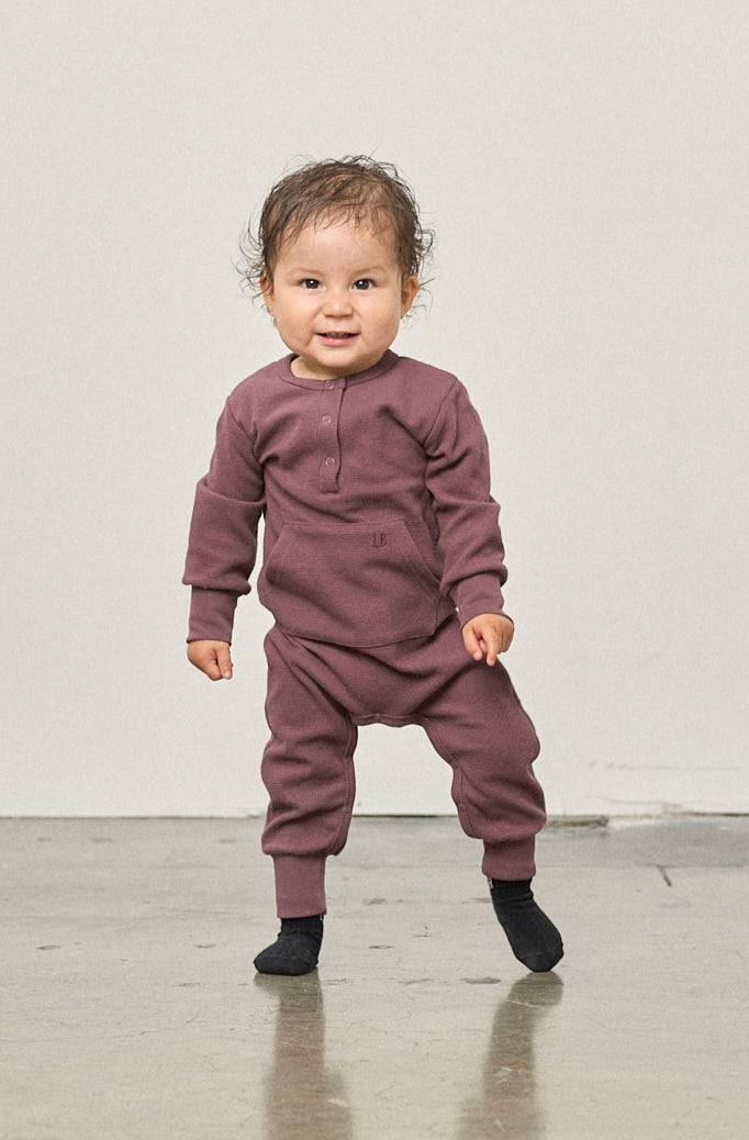 Huckleberry Waffle Romper