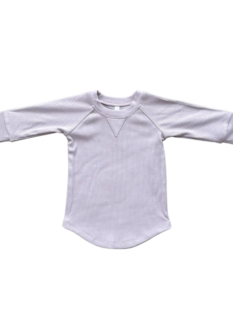Lavender Ribbed Bamboo Long Sleeve