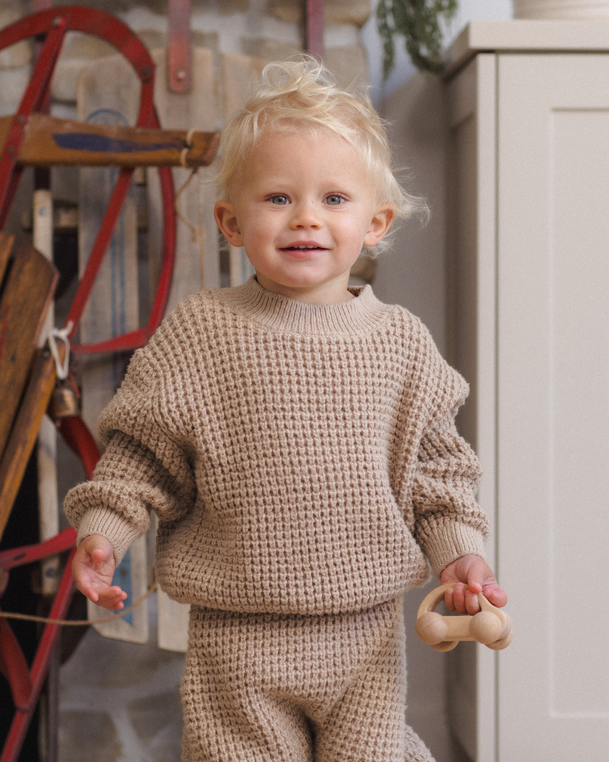 Heathered Latte Chunky Knit Sweater