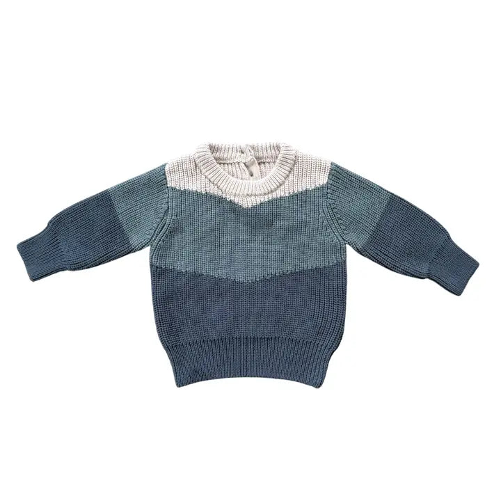 Slate Colorblock Knit Sweater