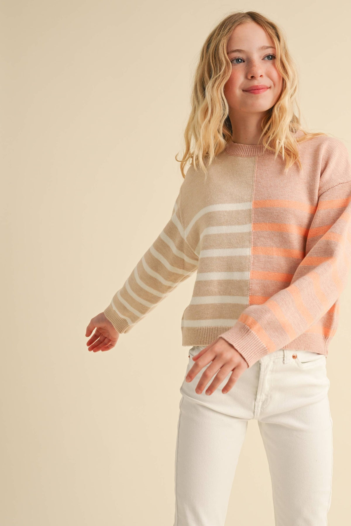 Tween Colorblock Crewneck