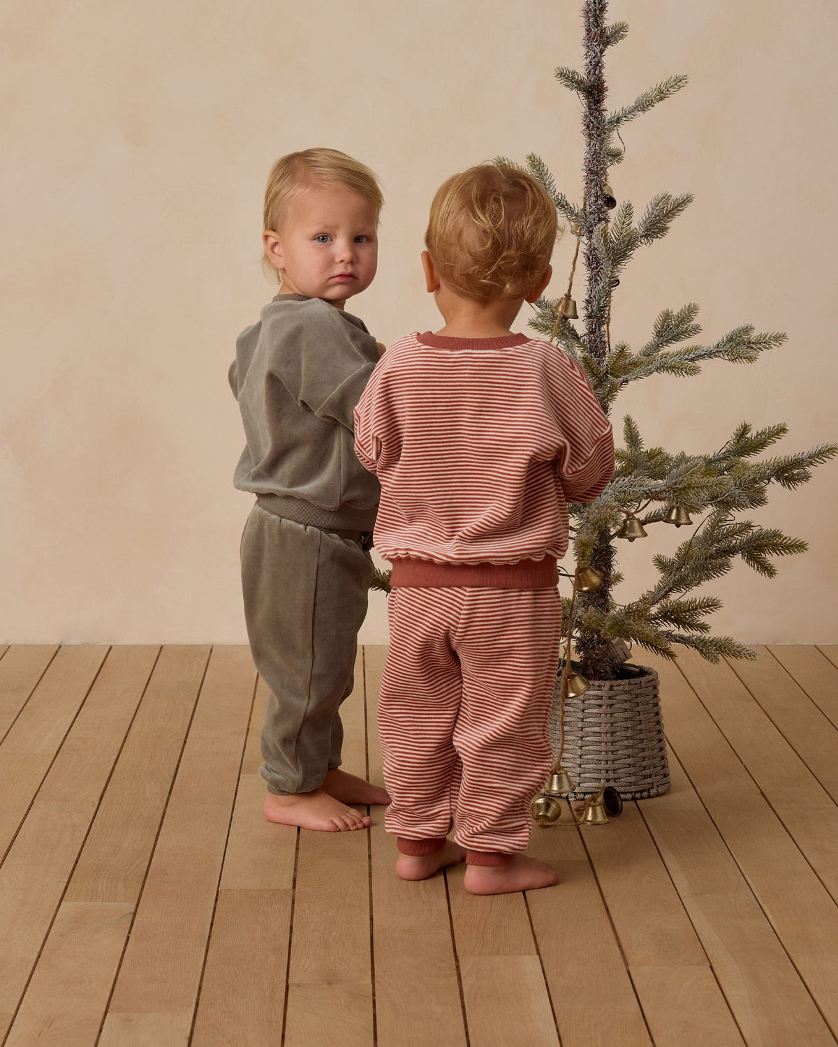 Candy Stripe Velour Sweatshirt