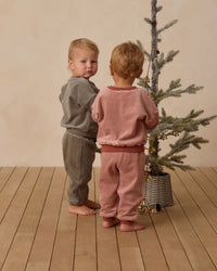 Candy Stripe Velour Sweatshirt