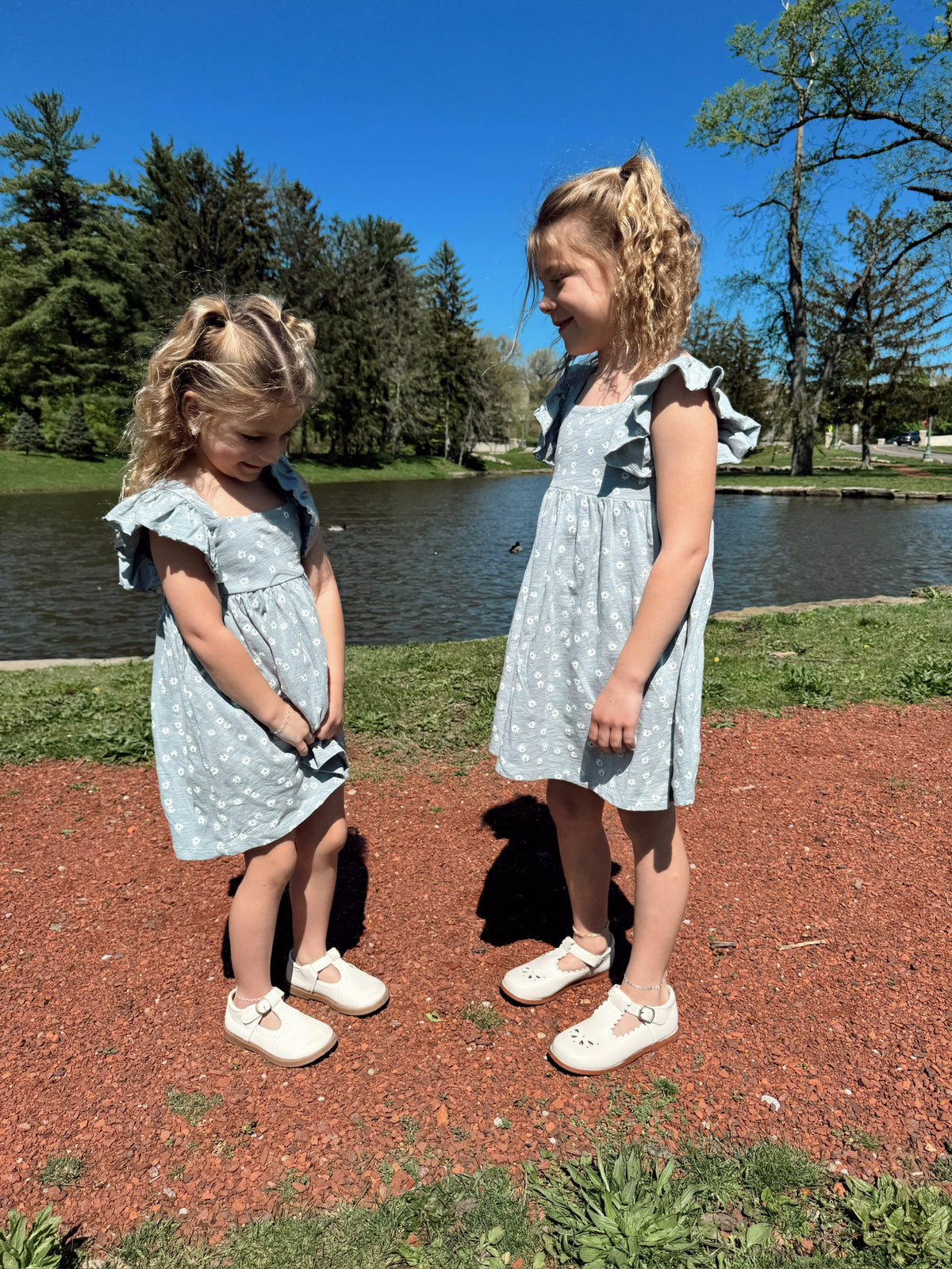 Blue Daisy Mariposa Dress