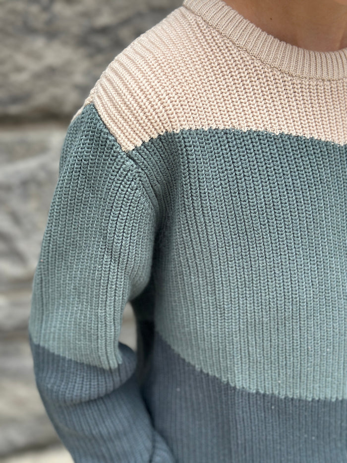 Slate Colorblock Knit Sweater