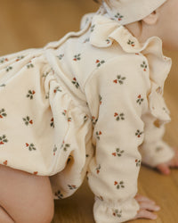 Holly Berry Velour Romper
