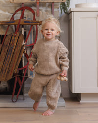 Heathered Latte Chunky Knit Sweater