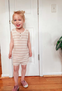 Oat Stripe Taylor Knit Set