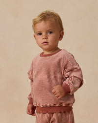 Candy Stripe Velour Sweatshirt