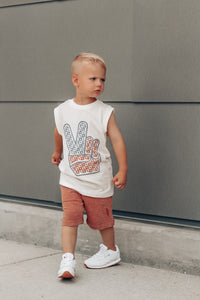 Rad, White & Blue Muscle Tee
