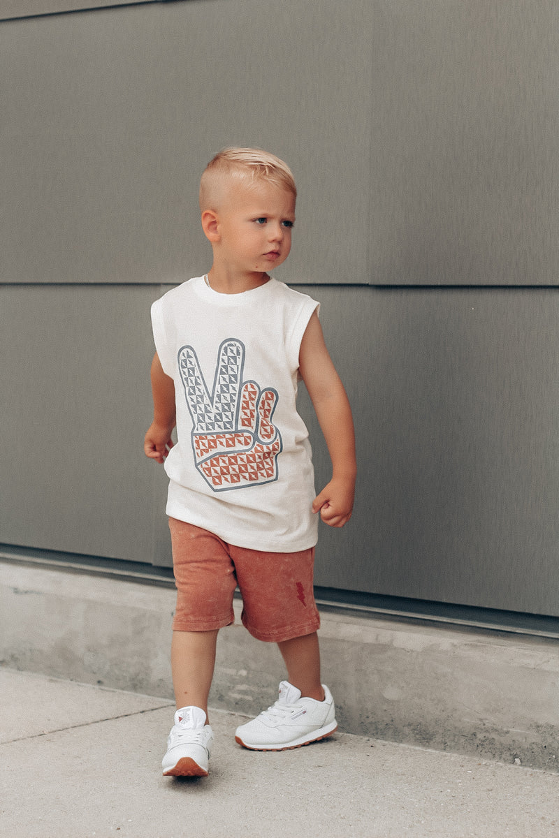 Rad, White & Blue Muscle Tee
