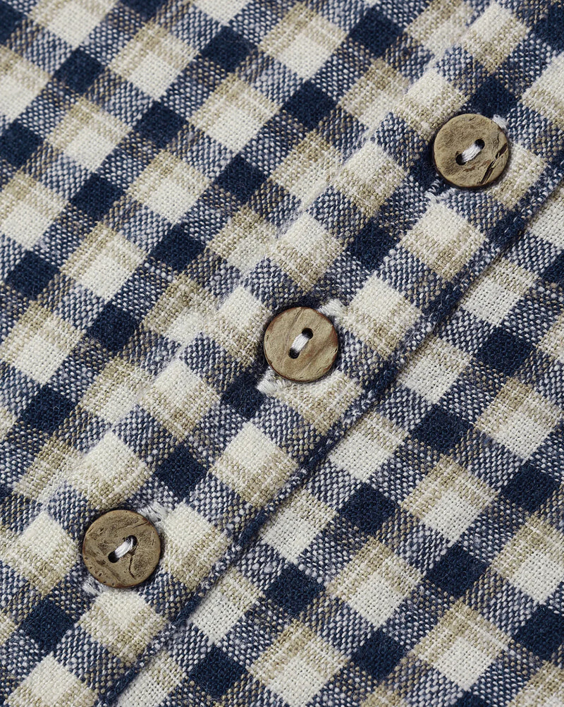 Navy Check Woven Jumpsuit