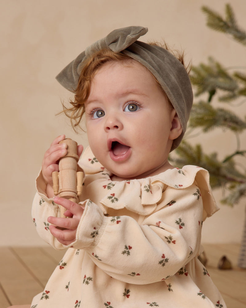 Holly Berry Velour Romper