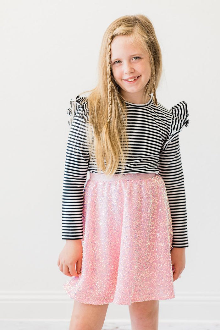 Bubblegum Sequin Twirl Skort