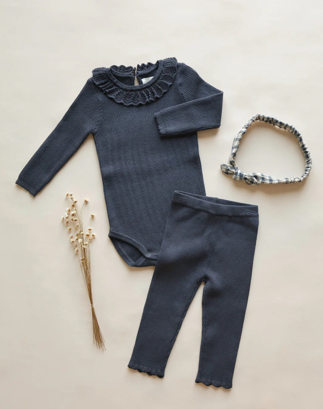 Navy Knit Legging