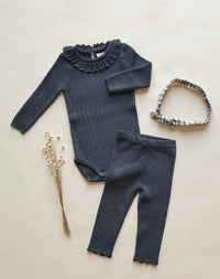 Navy Knit Legging