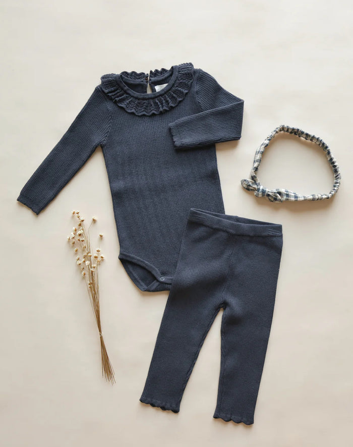 Navy Knit Legging