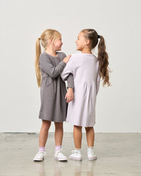 Graphite Long Sleeve Ribbed Dress