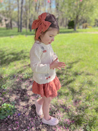 Cherries Crochet Pullover