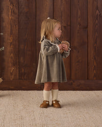 Spruce Velour Baby Dress