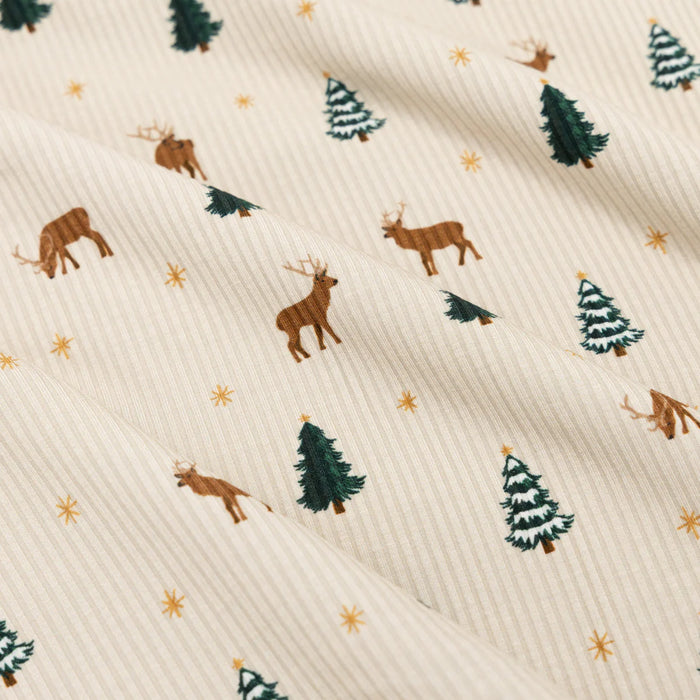 Reindeer Forest Bamboo Zip Romper