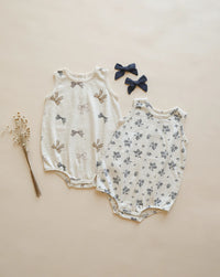 Blue Floral Bubble Onesie