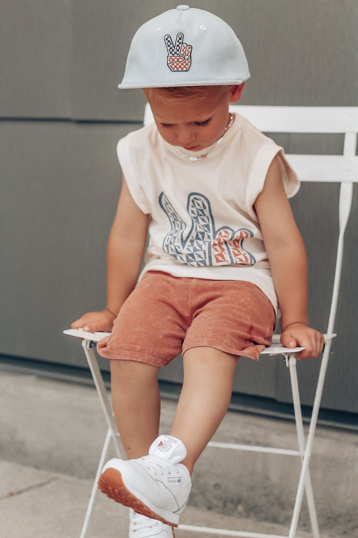 Rad, White & Blue Muscle Tee