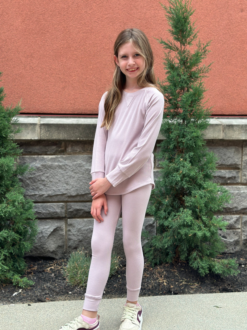 Lavender Ribbed Bamboo Long Sleeve