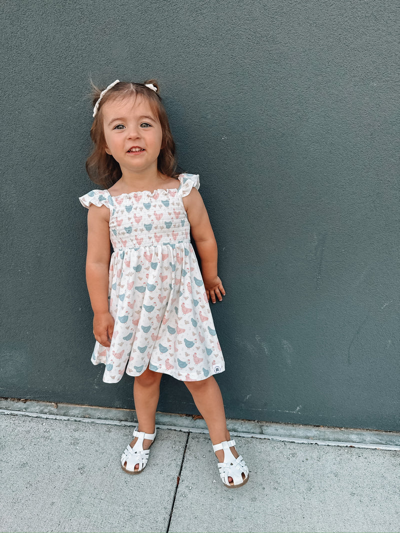 Happy Hens Smocked Dress