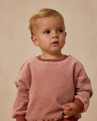 Candy Stripe Velour Sweatshirt