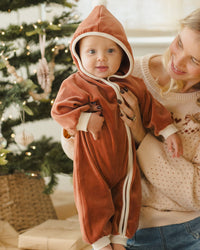 Cranberry Velour Jumpsuit