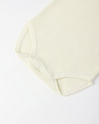 Natural Ruffle Collar Bodysuit