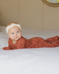 Candy Canes Bamboo Zip Footie