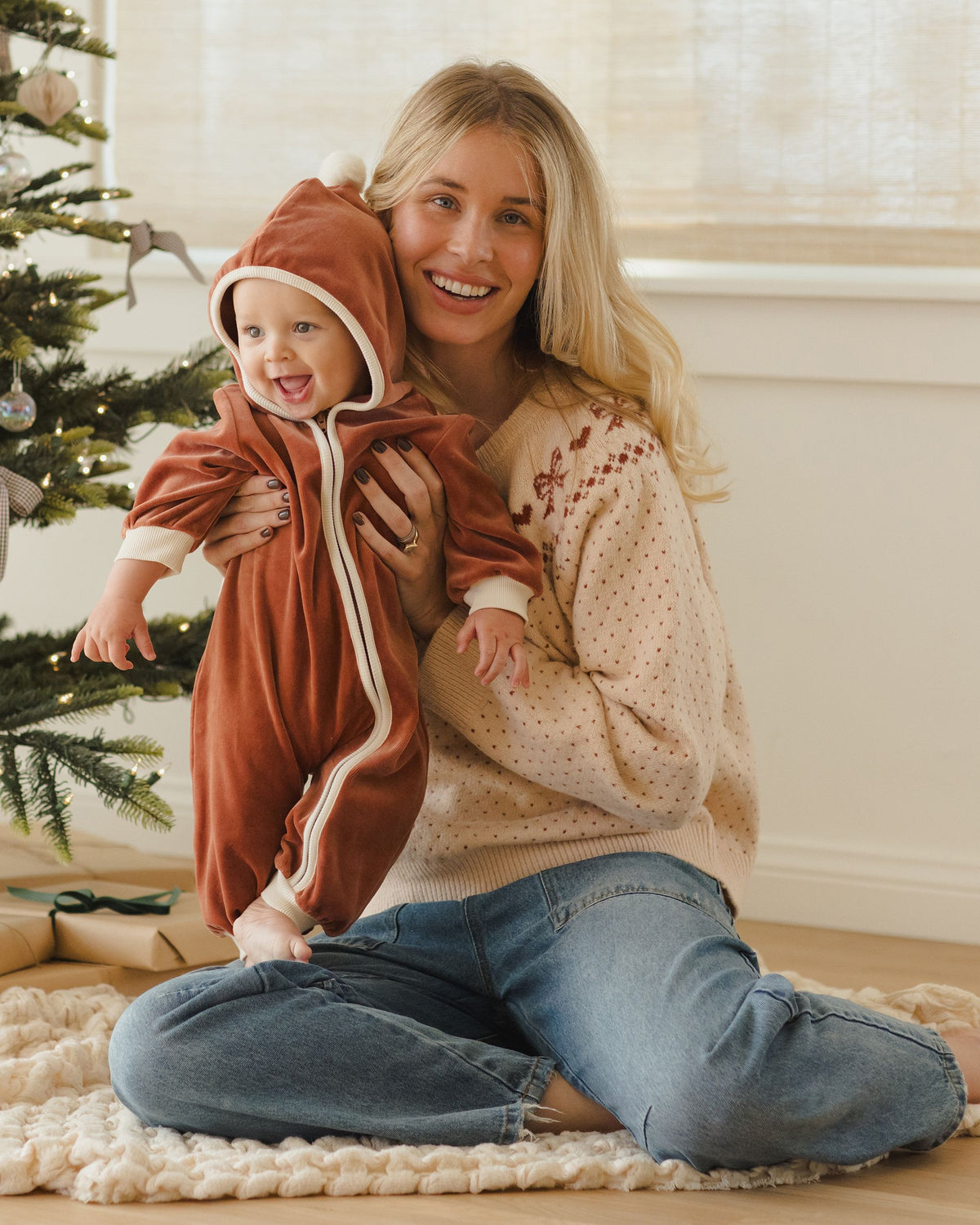 Cranberry Velour Jumpsuit