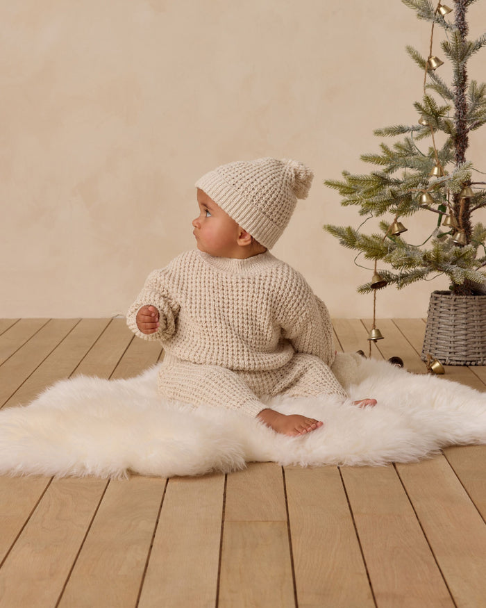 Natural Pom Beanie