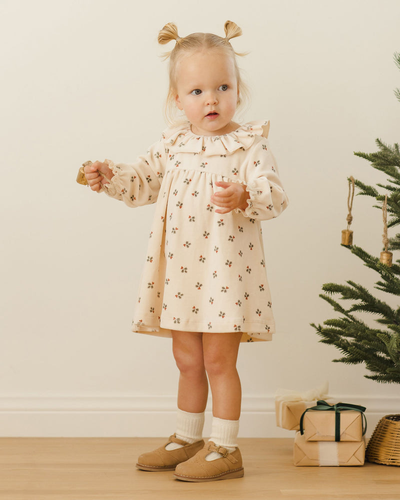 Holly Berry Velour Dress