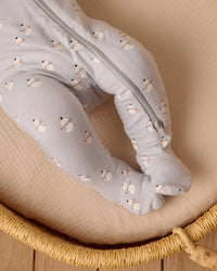 Snowmen Bamboo Zip Footie