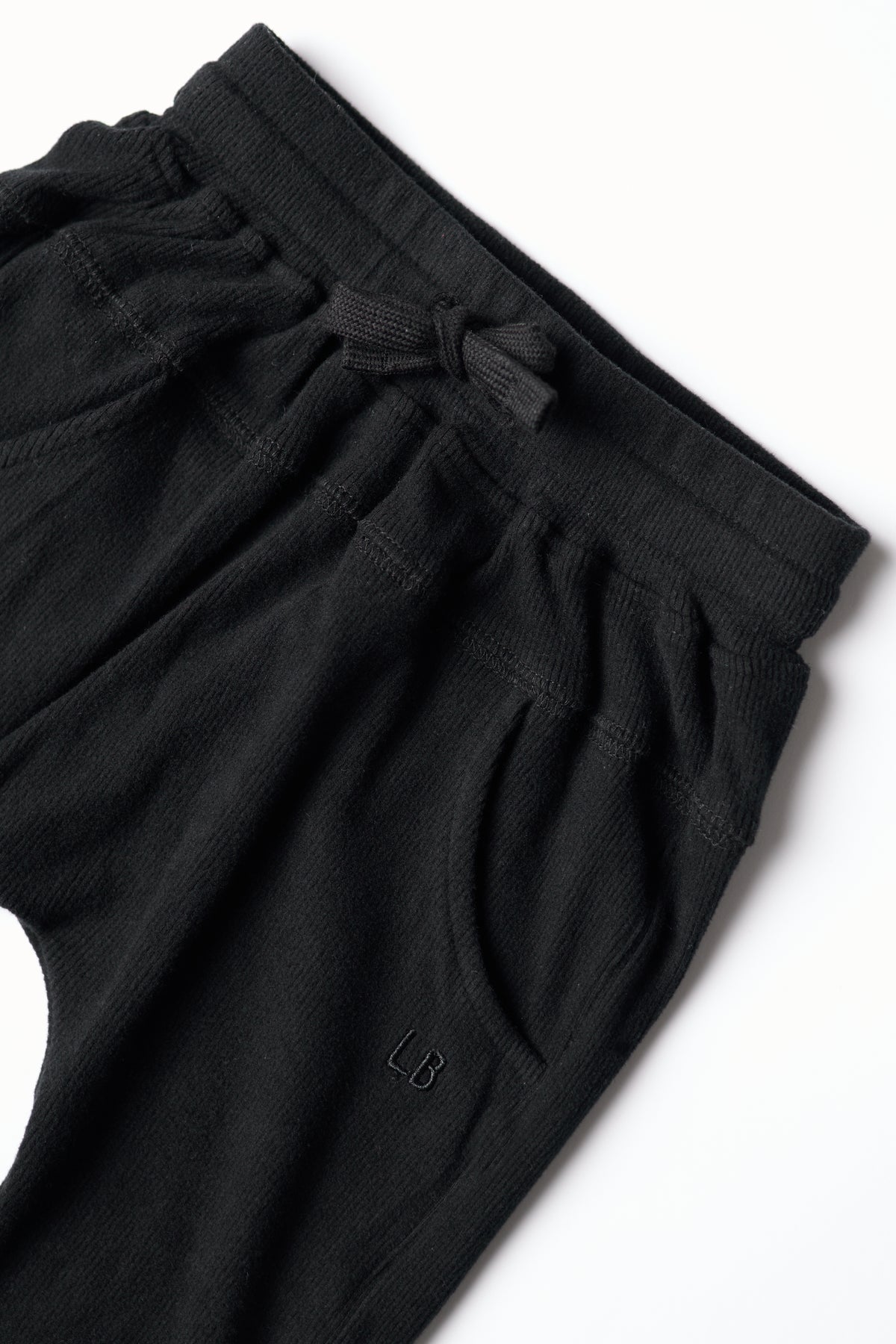 Black Ribbed Jogger