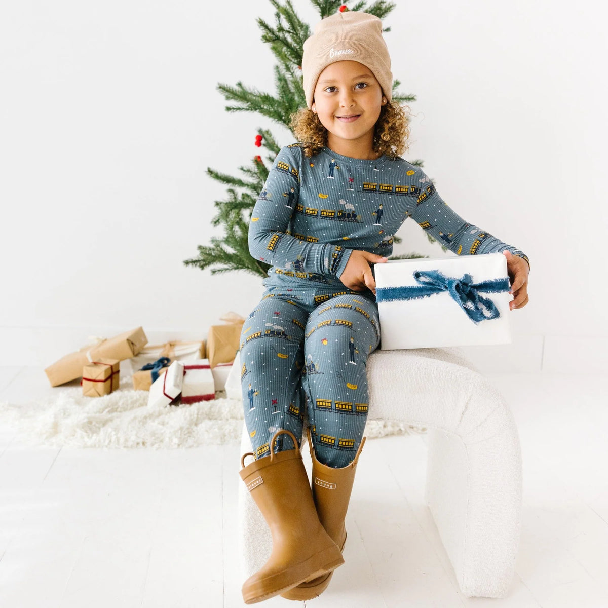 Christmas Train Bamboo Two-Piece Set